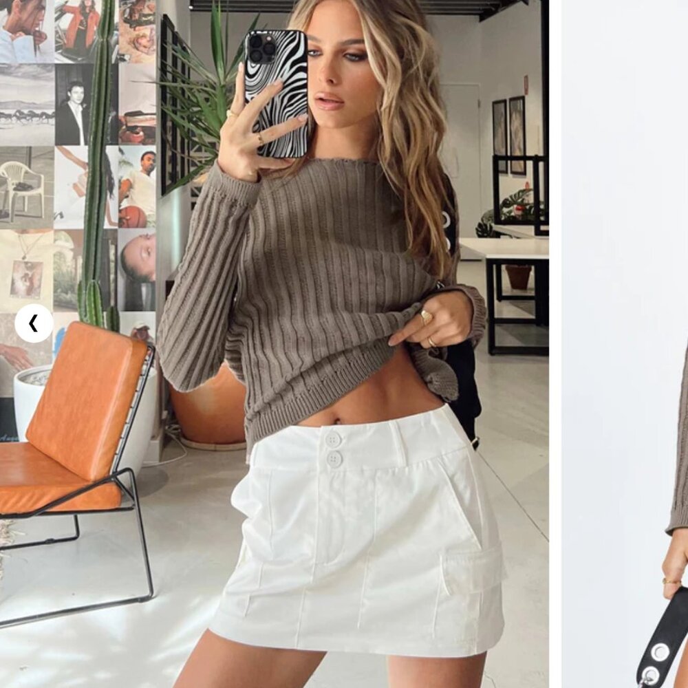 PRINCESS POLLY WHITE MINI SKIRT